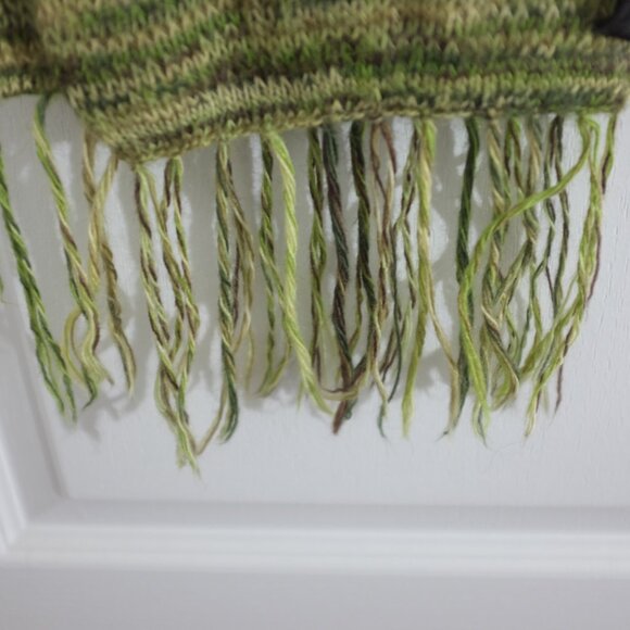 COPY - Peruvian Alpaca Genuino Marled Knit Scarf with Fringe Soft winter Access… - Picture 4 of 6